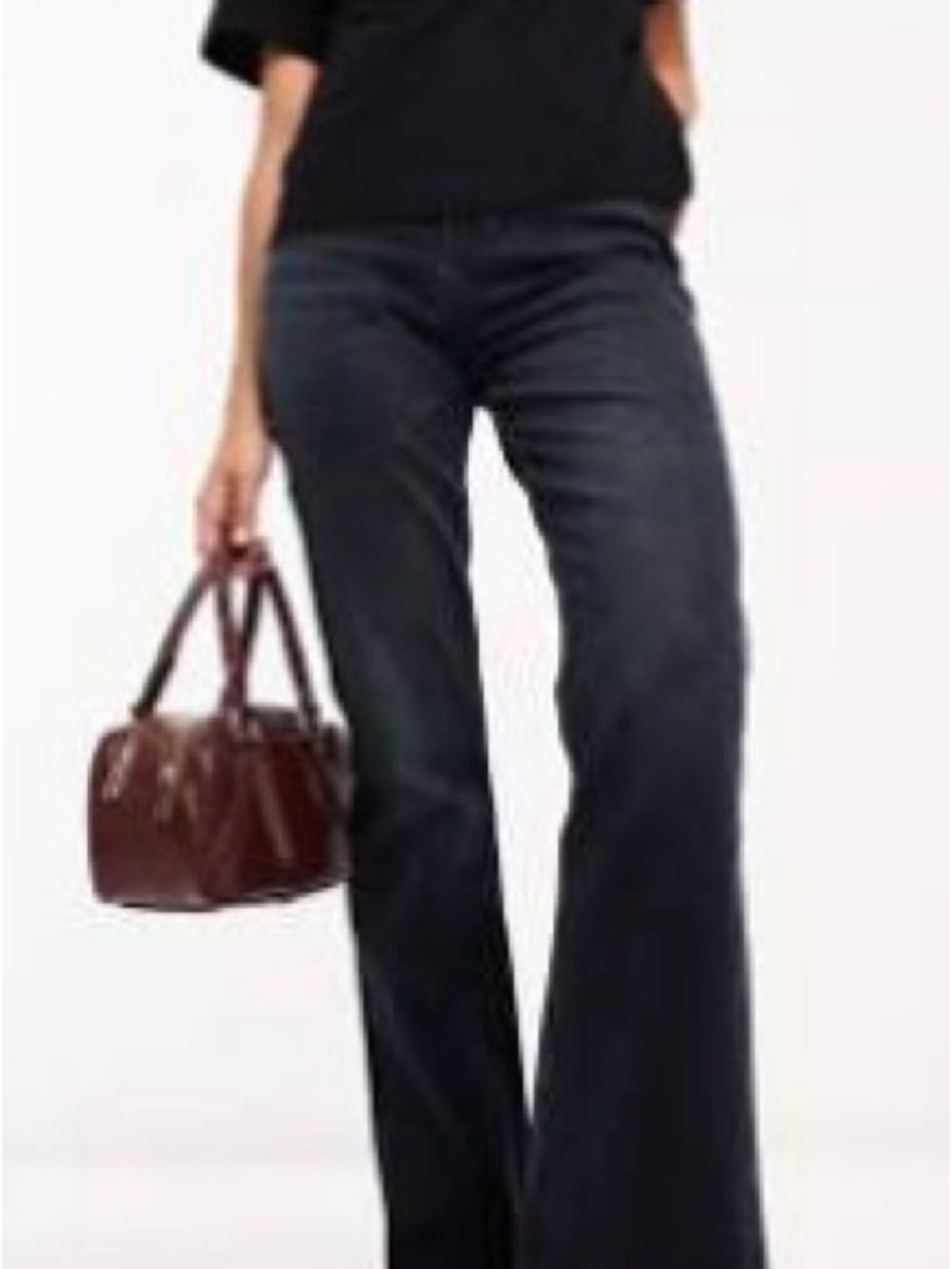 ASOS Black Dark Wash Flare Jeans